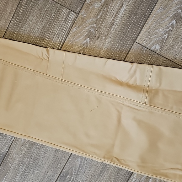 Zara Women's Tan Cotton Trousers, High-Waisted, Wide-Leg, Size Small. - Picture 9 of 16